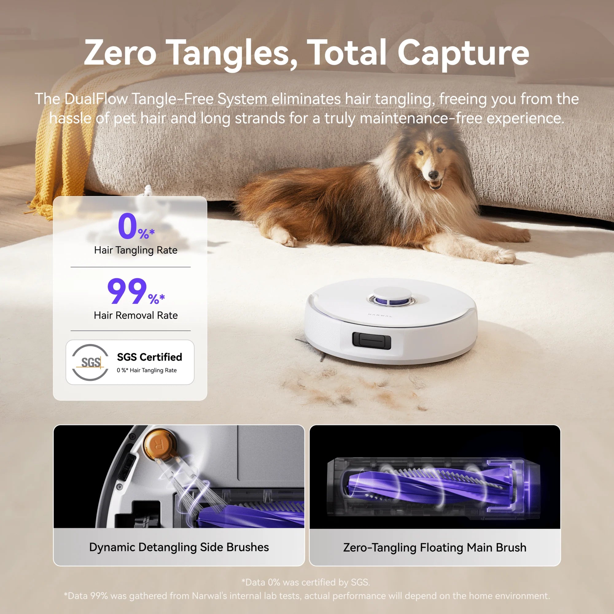 NARWAL Freo X10 Pro Robot Vacuum and Mop Combo, 11,000Pa Suction, DualFlow Tangle-Free System, MopExtend Edge Cleaning, Self-Emptying, Auto Mop Wash & Dry, LiDAR Navigation, for Pet Hair & Hard Floors